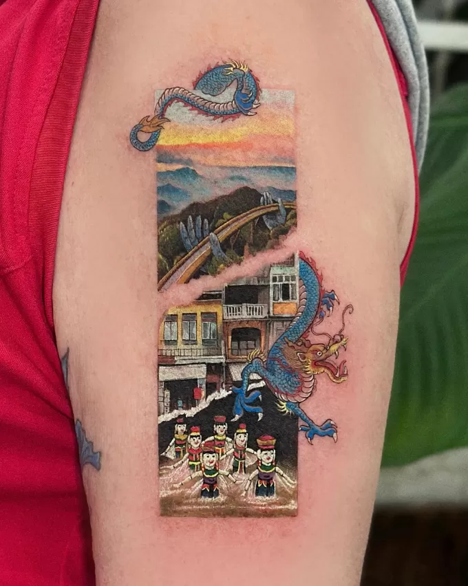 1749640028 Color Vietnam Landscape Frame Tattoo 16