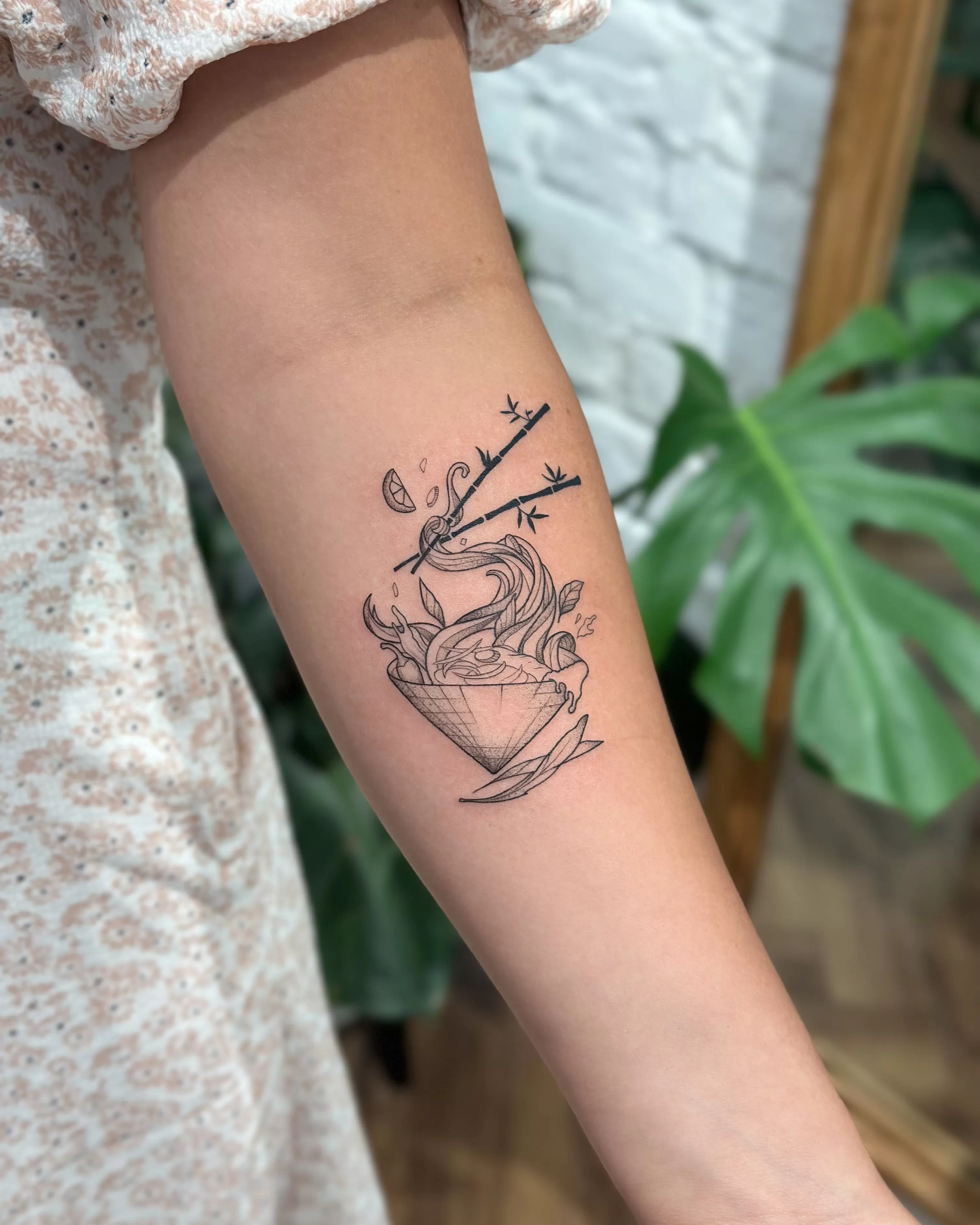 1752533957 Pho Bowl In A Conical Hat Tattoo