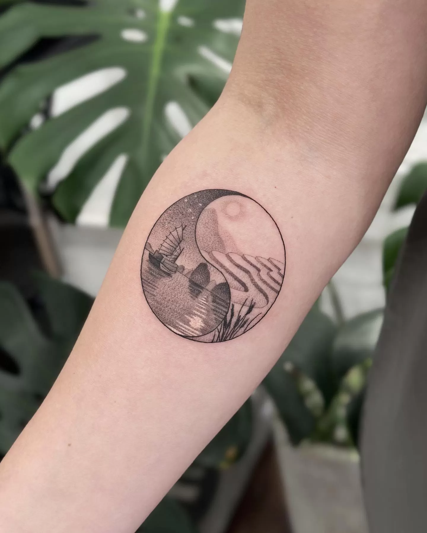 1754001679 Black Grey Halong Hagiang Landscape Tattoo 7