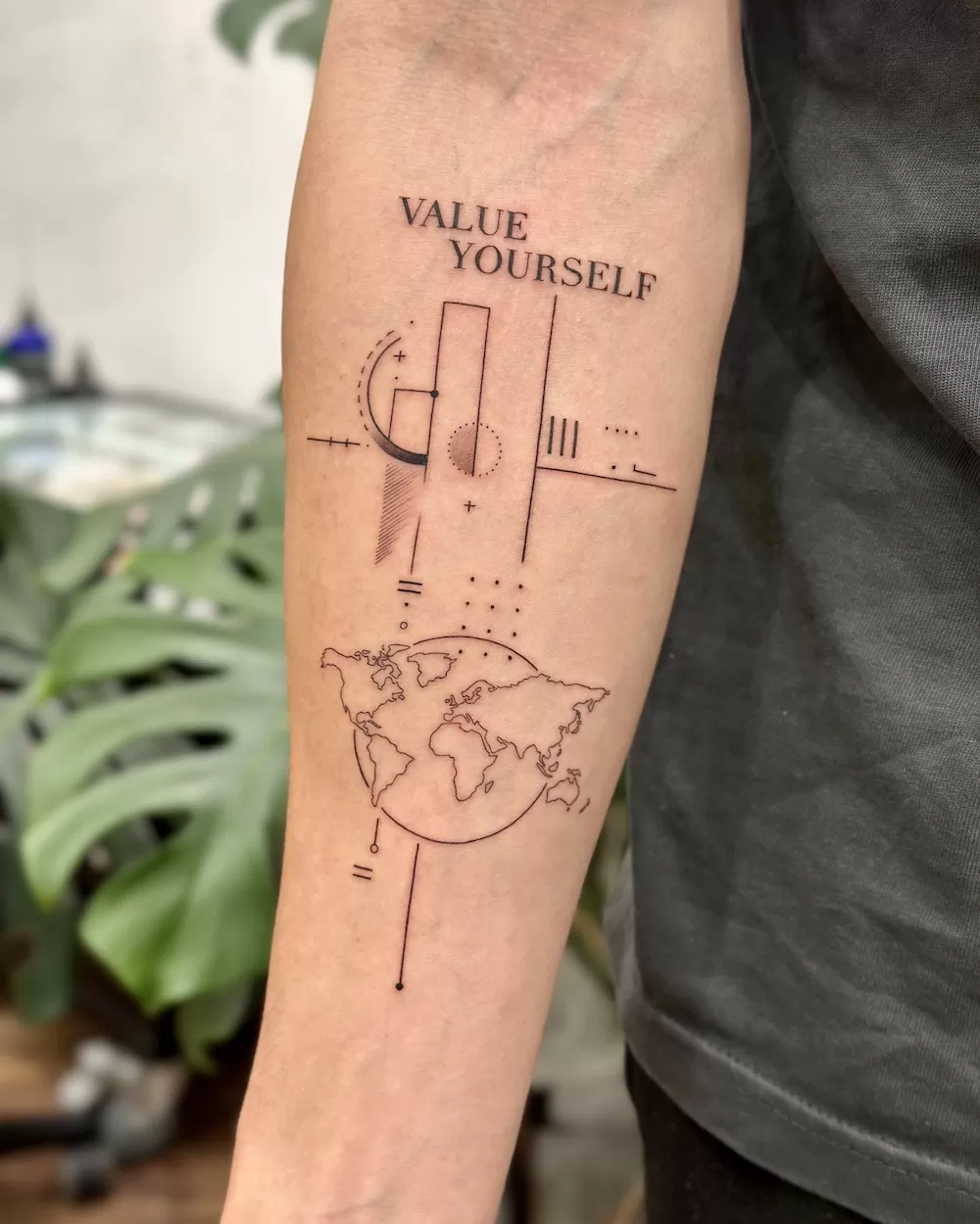 1764398769 Line Work Value Your Self Globe Tattoo Copy